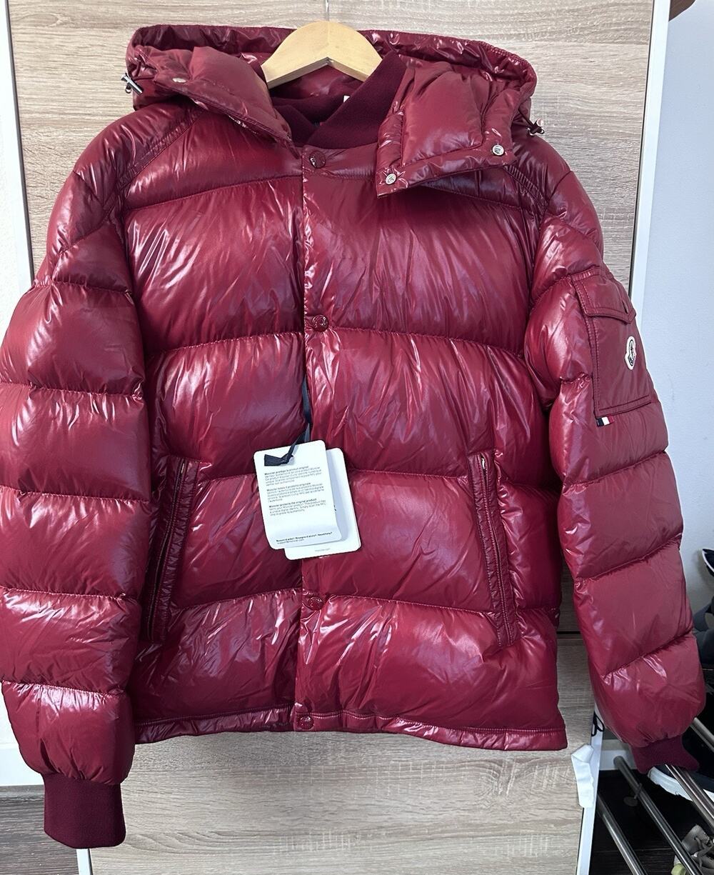 Moncler Men’s Down Puffer Jacket Red XL